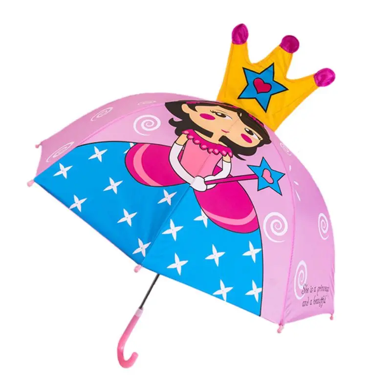 Детский зонтик для мальчиков и девочек с мультяшными ушками животных зонтик на заказ принцесса длинная ручка безопасный светильник