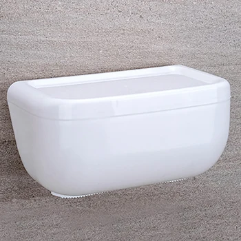 

Wall-Mounted Tissue Box Bathroom Waterproof Toilet Paper Holder Punch-Free-White