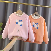 

Girls Boys Hoodies Sweatshirts Kids Jacket 2021 Charming Winter Autumn Warm Top Thicken Velvet Pullover Fleece Cotton Children's