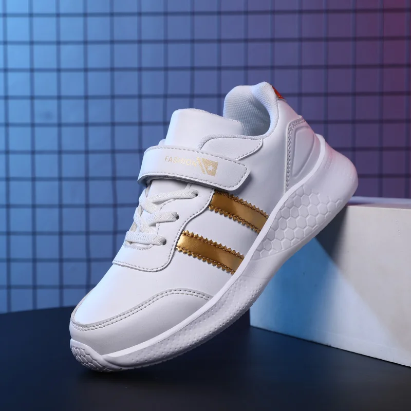 

Children's Striped Casual Tennis White Non-Slip Students School Shoes for Kids Baby Boys Girls Running Sport Basketball Sneakers