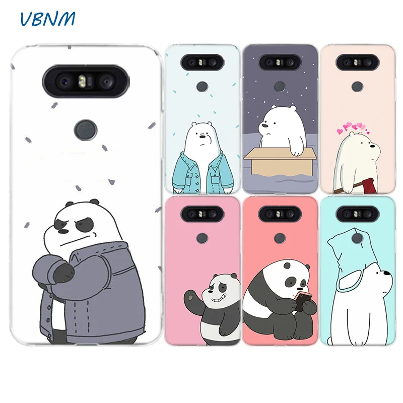 

Cute Cartoon We Bare Bears Panda Fashion Soft Silicon Case For LG G7 G6 G5 G4 V40 V30 V20 V10 Q7 Q8 Q6 K8 K10 2018 2017 Cover