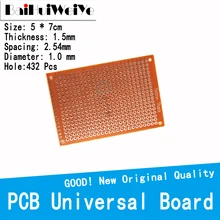 Carte de circuit imprimé universel pour bricolage, 5x7, 5x7, 5x7cm