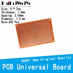 Carte de circuit imprimé universel pour bricolage, 5x7, 5x7, 5x7cm 