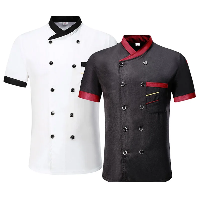 Unisex Chef Jacket Mens Chef Jacket Restaurant Kitchen Chef Uniform Restaurant Hotel Kitchen Cooking Clothes Catering Chef Shirt