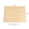 Montessori Tracing Groove Toys Writing Board Alphabet ABC Letters Board Double Shapes Number 1-10 Plush Double Side Beech Wood 6