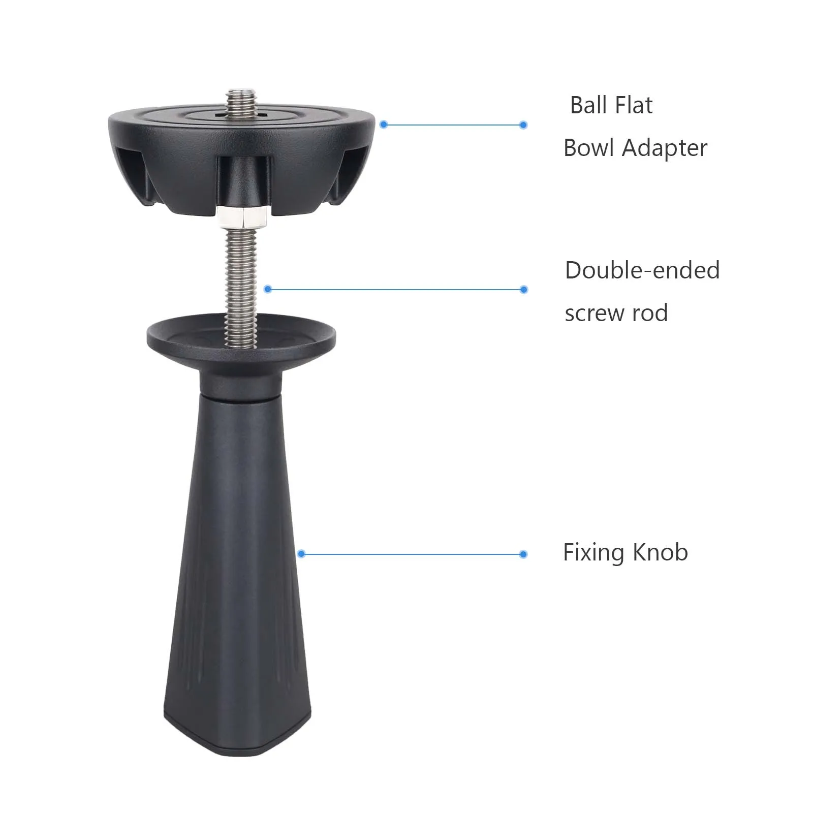 Description Picture 6 of itemBL75 Universal Aluminum Alloy Bowl Adapter 75mm Half Ball Bowl Leveler Adapter for Tripod Monopod Fluid Hydraulic Ball Head DSLR