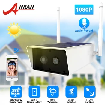 

ANRAN Video Surveillance Camera Solar Panel Rechargeable Battery 1080P Full HD Outdoor Indoor Security IP Camera WiFi Wide View