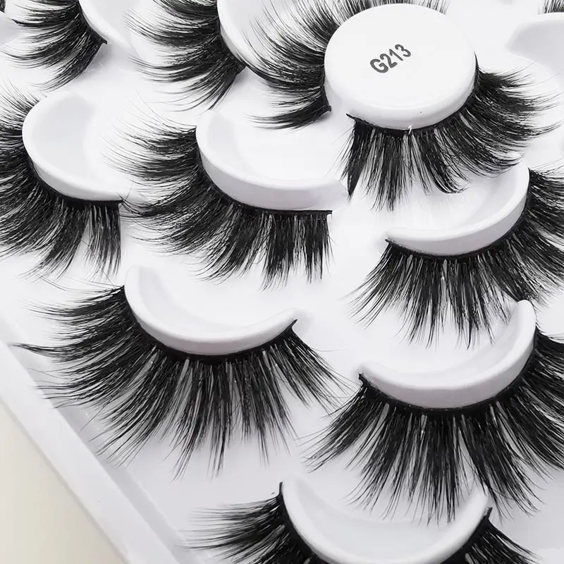 Mink eyelashes 3d mink hair eyelashes10 pairs long makeup 3d faux nature fake lashes extension false eyelashes Wholesale(10P