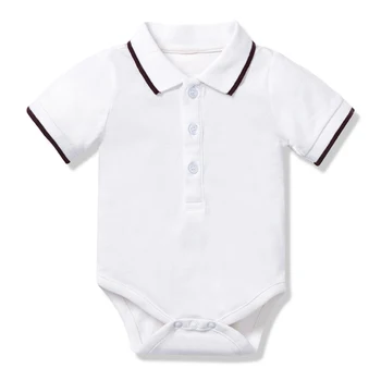 

Newborn Rompers Baby Boys Turn-down One-piece Clothes Casual Cotton Children Jumpsuit Short Sleeve New Boys Outfits 9-36 Months