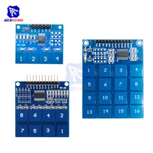 Diymore TTP224/TTP226/TTP229 4/8/16 канальный цифровой емкостный сенсорный переключатель для Arduino