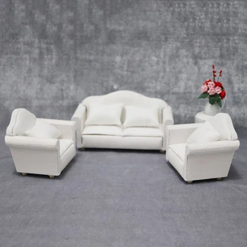

1/12 Doll House Sofa Armchair Pillow Miniature Living Room Furniture Accessories Children's Toys