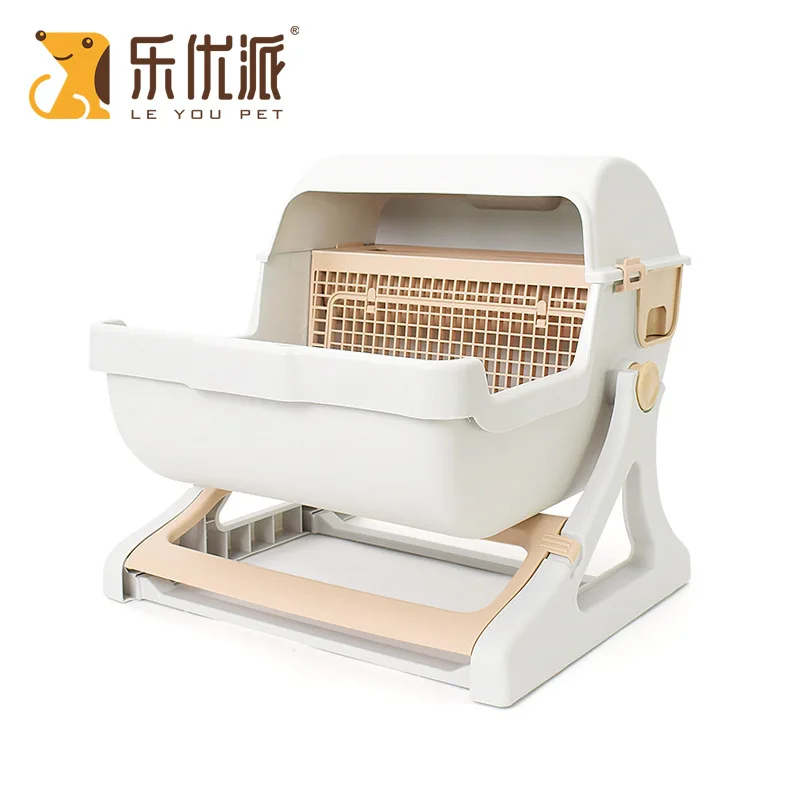 Portable Pet Supplies Factory Direct Sale Extra Large Semi-automatic Cat Toilet Pet Toilet Semi-closed Cat Litter Box Automatic Portable Pet Supplies Factory Direct Sale Extra Large Semi-automatic Cat Toilet Pet Toilet Semi-closed Cat Litter Box Automatic