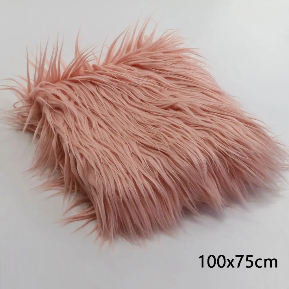 100x75 Pink 75*50 см) мягкий длинный ворс искусственный мех монгольское меховое одеяло корзина наполнитель новорожденный реквизит для фотосессии подарок для ребенка душ горячая распродажа - Цвет: 100x75 Pink
