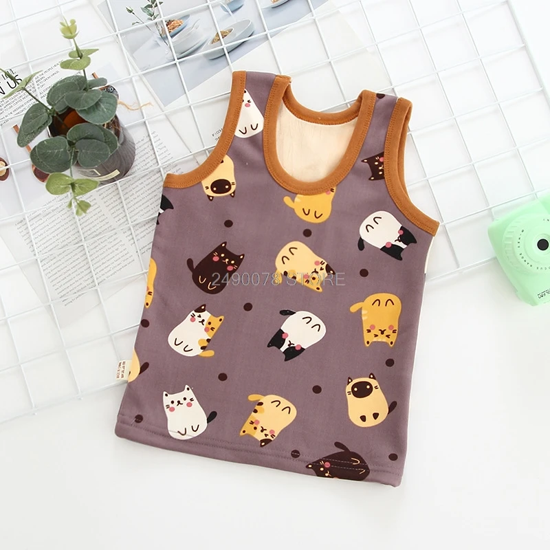 Boys Girls Christmas Winter Thick Warm Sweater Shirt Children Wool Fleece Blouse Gift Teenager School Kids Outdoor Sports Tshirt - Цвет: one vest