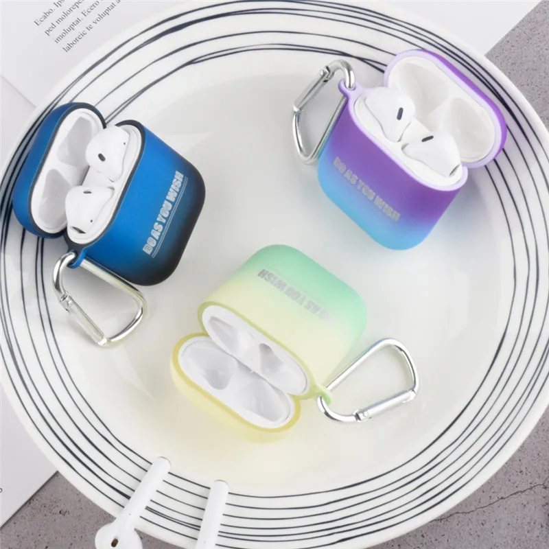 Цветной жесткий пластиковый чехол для Apple Airpods противоударный чехол для Apple AirPods защитный чехол Аксессуары для Airpods
