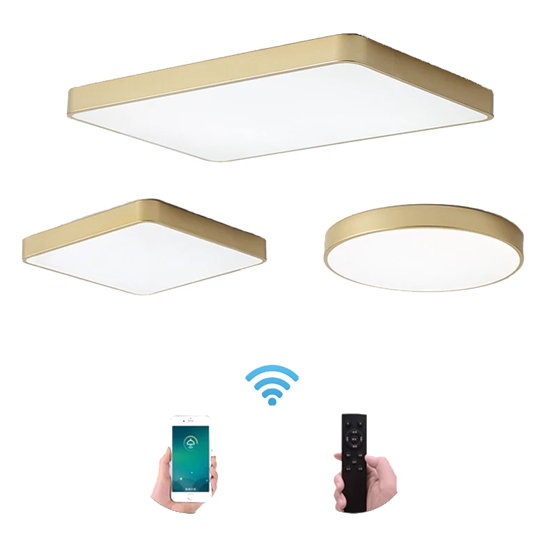 

Modern Ultra-Thin 5cm Ceiling Light Surface Mount Flush Panel LED Ceiling Lamp Remote Control Lamp For Bedroom Foyer Restaurant