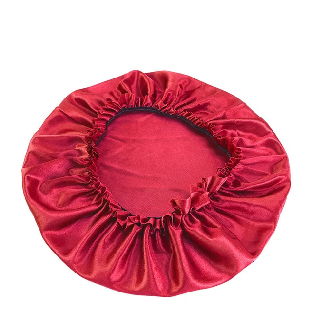 Wholesale Silky Satin Bonnet Hair Cap Double Layer Sleep Night Cap with Invisible Flat Adjusting Button Head Cover Bonnet Hat style250-4