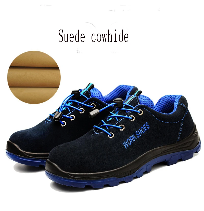 Новая мужская Рабочая защитная обувь с стальным носком; теплые дышащие мужские повседневные ботинки; защитная обувь для мужчин с прокалыванием