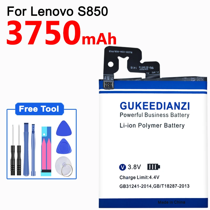 Высококачественный сменный аккумулятор GUKEEDIANZI BL220 для Lenovo S850 S850T 3750 мАч Вт ч