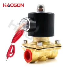 Нормально закрытый, латунный корпус AC110V 220V 380V DC12V 24 V, G1/" G3/8" G1/" G3/4" G", электромагнитный клапан, водяной клапан, воздушный/масляный клапан