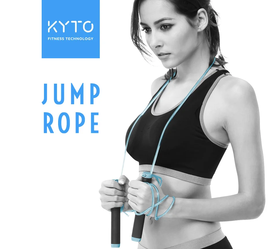 KYTO Jump Rope Crossfit Skipping Rope Adjustable 3M Training Cable With Bearing Steel Wire Loss Weight Speed Boxing, MMA