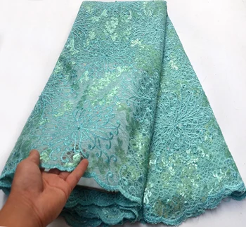 

Latest African Laces Fabric 2019 High Quality sequins Tulle Lace Fabric Nigerian Bride Sequins Mesh For Eveing Dress