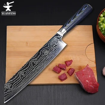 

Damascus Japanese Chef Knife Vg10 Household Meat Slicer Japanese Kitchen Cooking Vegetable Knife