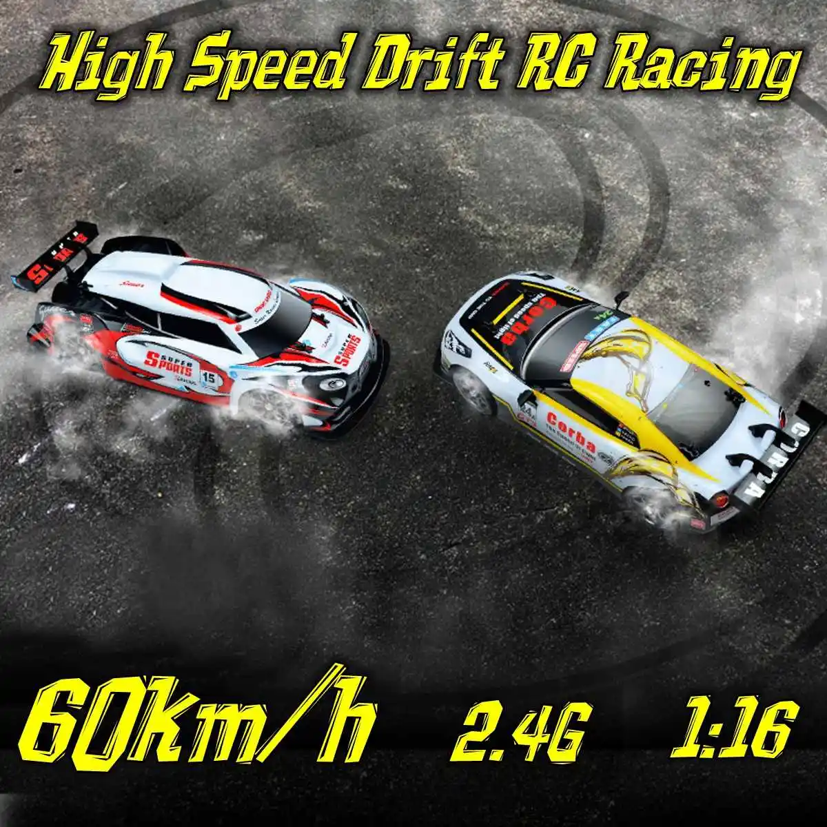 

1/24 RC Car 2.4G 4WD High Speed 60km/h 1:16 Remote Control RC Racing Car Kids Toy for Merry Chritmas gift