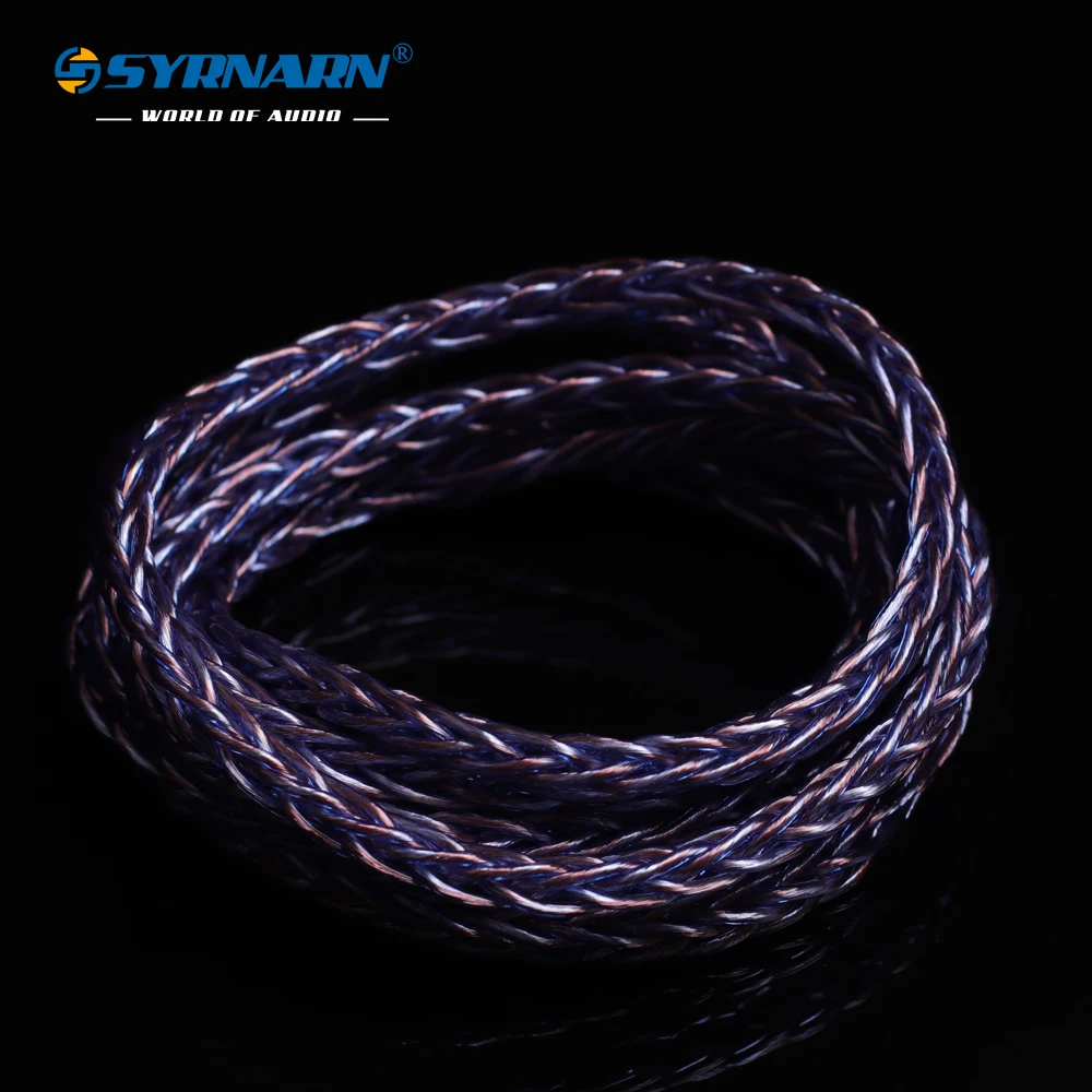 8 ھ ̾ ̺ 26AWG ܰ  OD:4.8mm 뷱 ׷̵ ̾ ̾,  DIY MMCX  ̺
