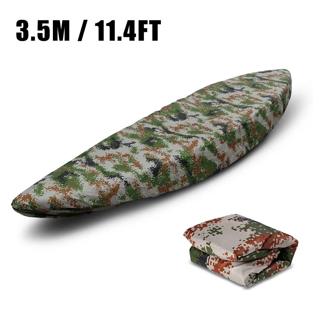 Camouflage 1 3.5m Профессиональный универсальный чехол для байдарки, каноэ, лодки, водонепроницаемый, устойчивый к ультрафиолетовому излучению, пылезащитный чехол для хранения, каяк, лодка, каноэ, крышка для хранения - Цвет: Camouflage 1 3.5m