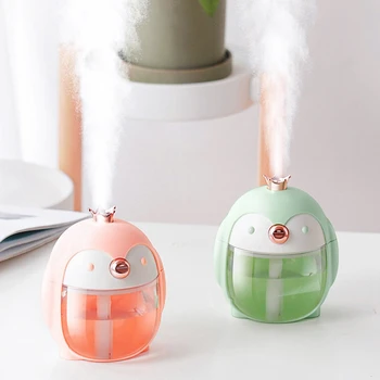 

Portable Ultrasonic Humidifier Cute Pet Penguin 300ML Air USB Aroma Essential Oil Diffuser with Color Night Lamp