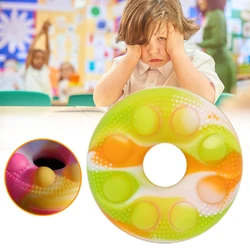 Boule sensorielle anti Stress en Silicone pour enfants, jouet à décompression lumineuse qui brille dans la nuit 