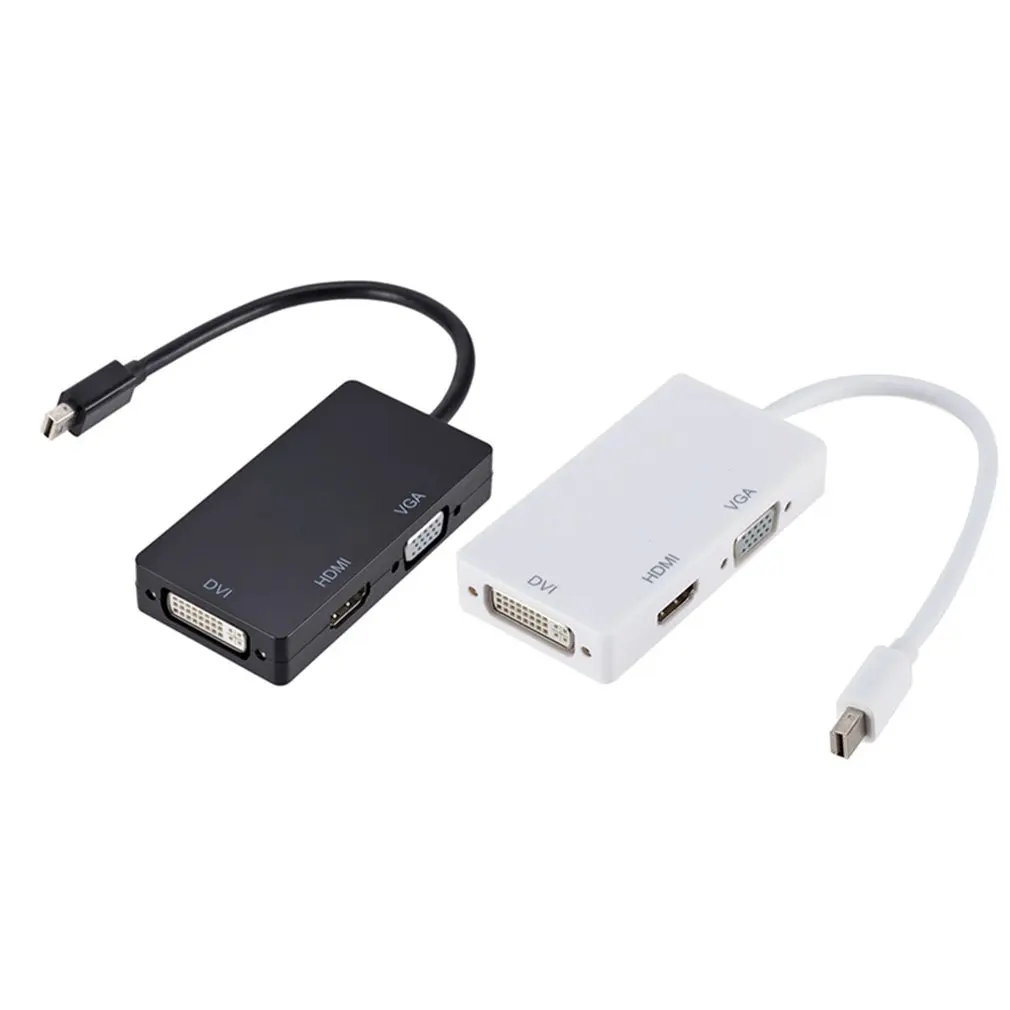 3 в 1 мини дисплей порт DP Thunderbolt к DVI адаптер VGA HDMI для Apple MacBook черный белый аксессуары