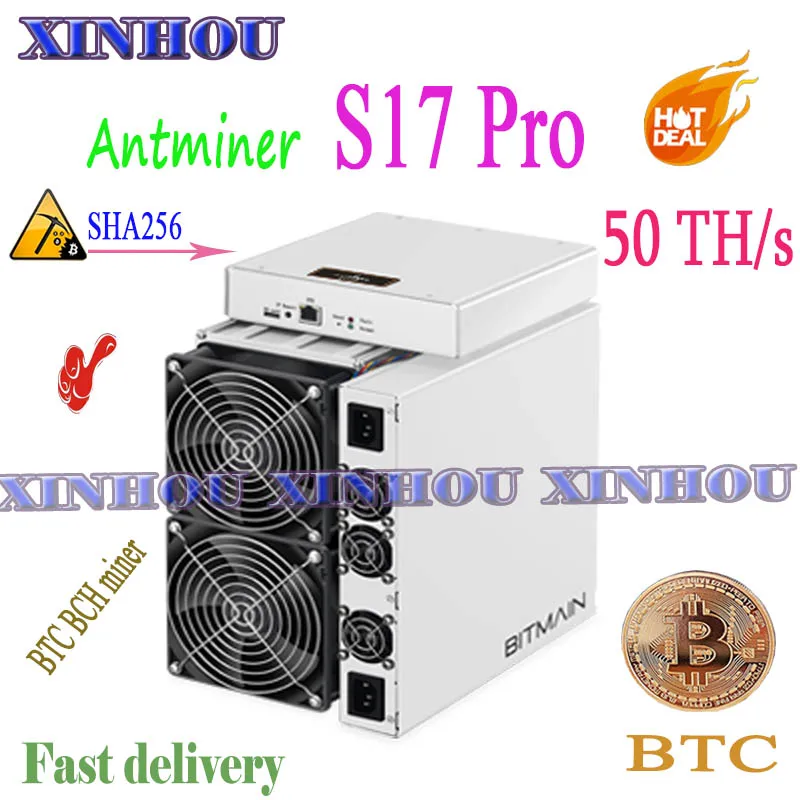 BTC BCH Miner AntMiner S17 Pro 50T SHA256 asic miner лучше, чем Z11 S17e S9 T17 T15 B7 Ebit E12 E9i whatsminer M20S M3 T3 T2T BTC BCH Miner AntMiner S17 Pro 50T SHA256 asic miner лучше, чем Z11 S17e S9 T17 T15 B7 Ebit E12 E9i whatsminer M20S M3 T3 T2T