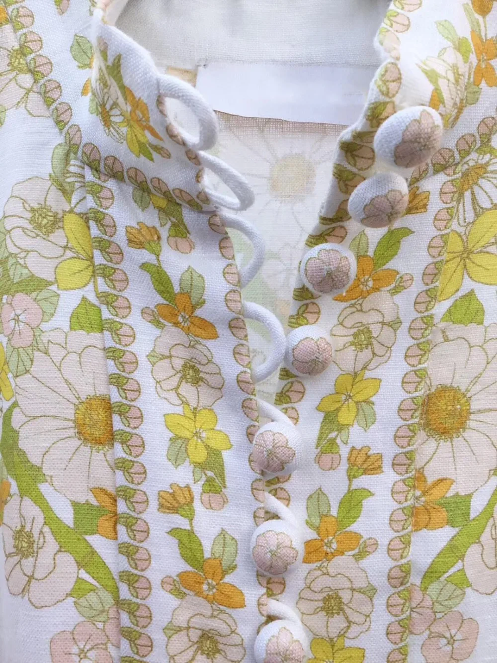 12.7 Women's vacation series bohemian floral print collar dress Maxi dress Linenwith floral placement buckle waist dress