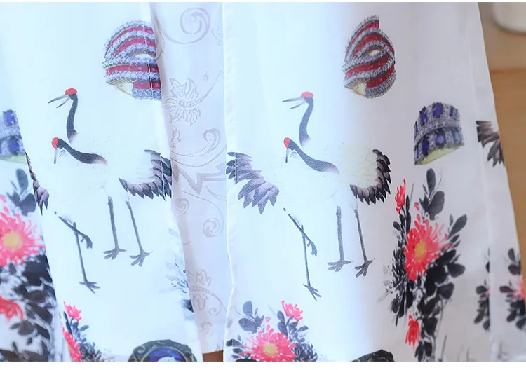Весна стиль женское платье в китайском стиле Стиль улучшенная Cheongsam девятый рукав средней длины кран платье с цветочным принтом