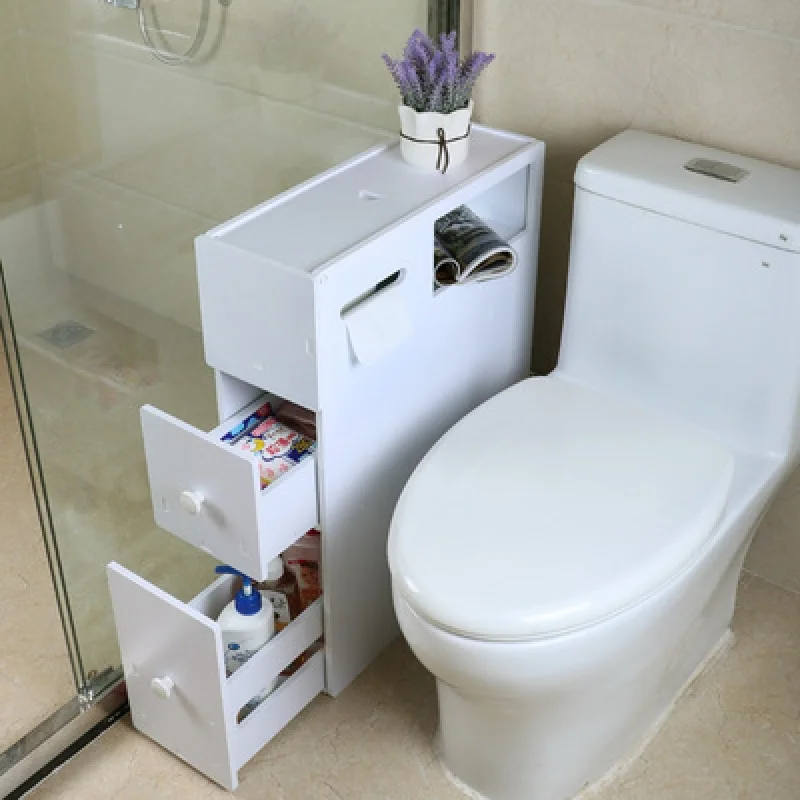 

M8 Toilet Side Cabinet Side Cabinet Toilet Storage Rack Dust Rack Floor Angle Cabinet Clip Narrow Cabinet Low