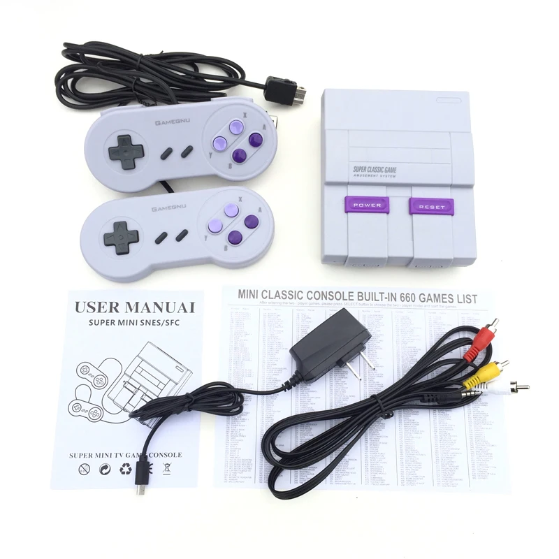 Встроенный 660 игр Супер Мини HD семейный телевизор 8 бит SNES Видео игровая консоль Ретро Классический HD выход HD ТВ портативная игра PlayerGift