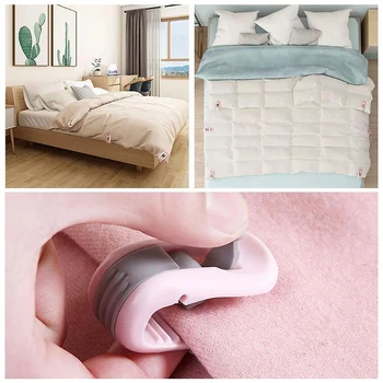 

6pcs Quilt Blanket Clip No Needle Safety Invisible Bed Cover Sheet Holder Household Non-Slip Device