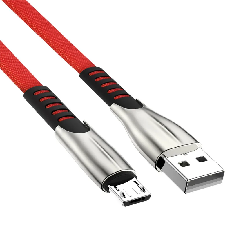 1 м 2 м 3 м Micro USB кабель для синхронизации данных 3 А быстрое зарядное устройство для samsung S7 S6 S5 Xiaomi Redmi Note 5 huawei Andriod Phone длинный провод шнур - Цвет: Красный