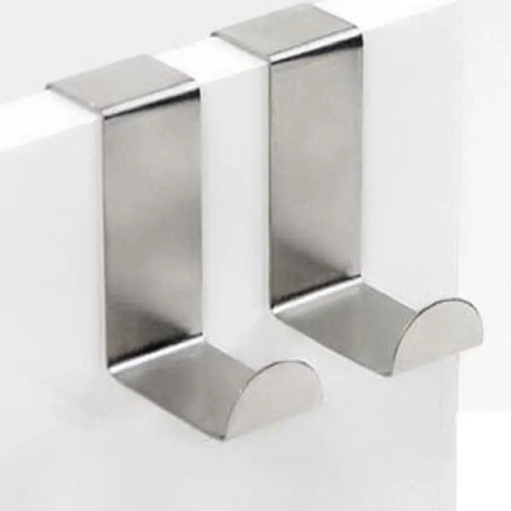 

2PC Door Hook Stainless Kitchen Cabinet Clothes Hanger
