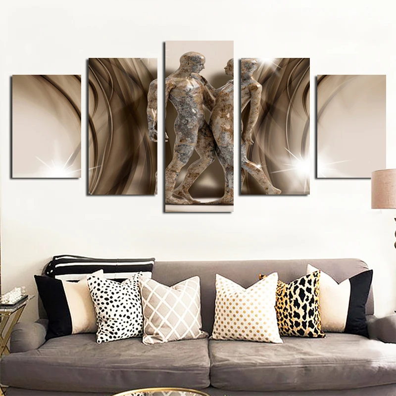 

Abstract 5pcs Figure Drawing Picture Home Decor Nordic Canvas Painting Wall Art Posters and Print for Living Room
