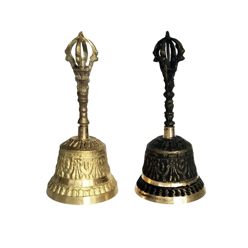 

Pure Copper Ringing Bell Dharma Feng Shui Bell Handshake Bell Five Shares of King Kong Buddhist Supplies Religious Weapon Fakun