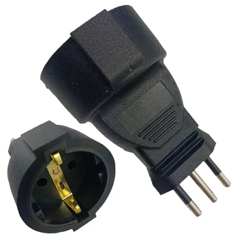 

WA-0174 1Pcs Embedded Interface Germany French European Euro EU Italy Plug Socket Italy Travel Plug Connector Converter, EU Plug
