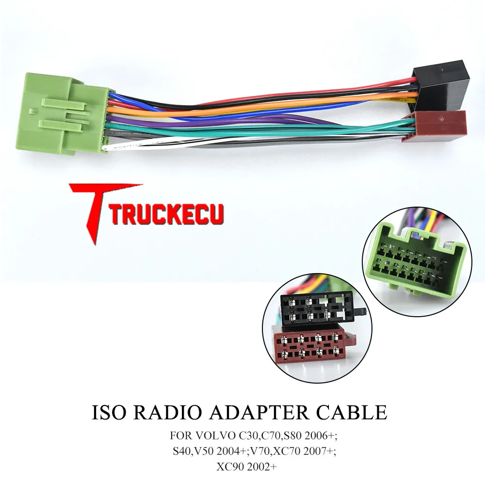 12-032 ISO радио адаптер кабель для VOLVO C30, C70, S80 2006+; S40, V50 2004+; V70, XC70 2007+; XC90 2002