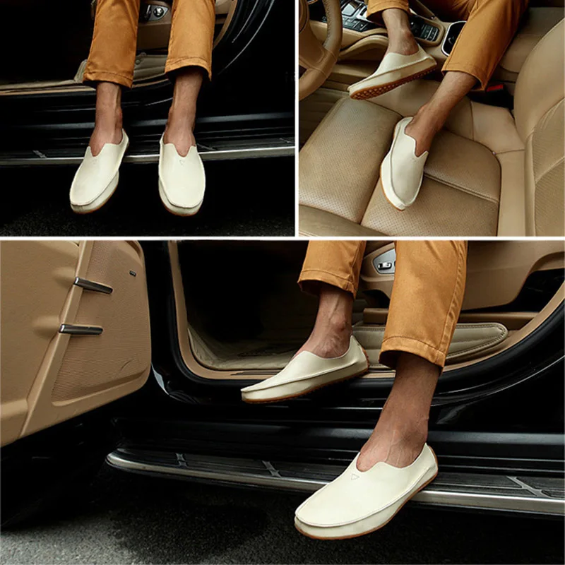 

2019 Newly Fashion Men Car Driving Loafer Slip On PU Leather Casual Flat Boat Shoes Footwear J9
