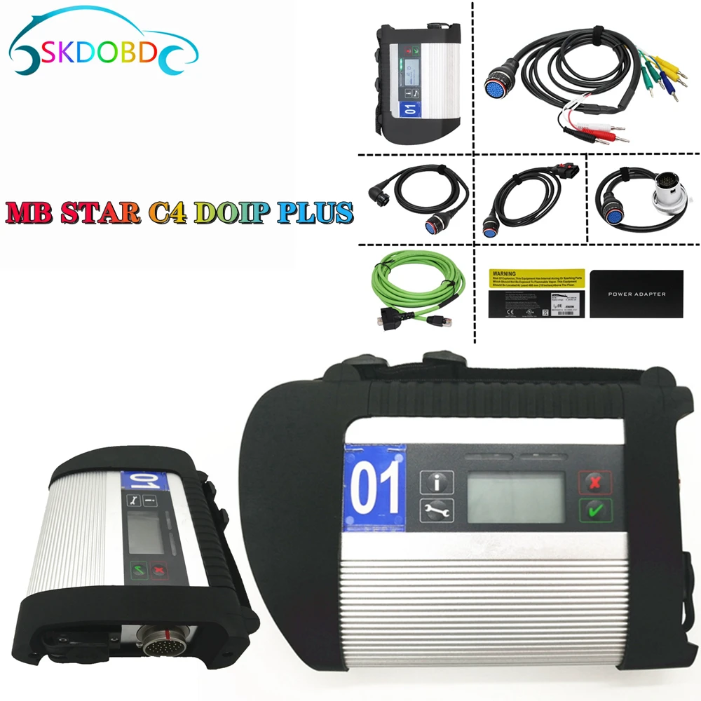 

Новейший мультиплексор с полным чипом MB Star C4 MB SD Connect Compact 4, диагностический инструмент с Wi-Fi и функцией DOIP для Benz для грузовика