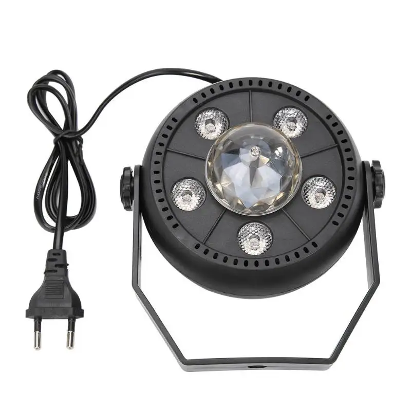 5LED красочный вращающийся сценический светильник хрустальный магический шар KTV бар DJ Par лампа - Цвет: EU
