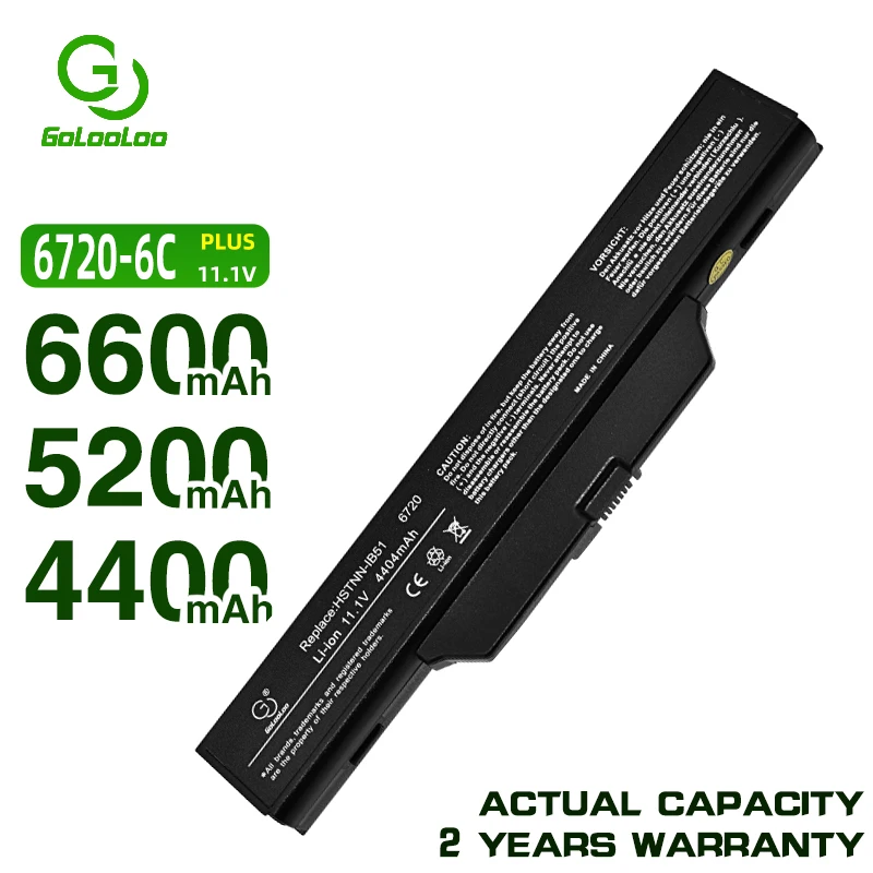 Golooloo Batteria Per Compaq 610 510 511 615 Per Hp 550 Business Notebook Hstnn-Ib51 6720S 6730S 6735S 6830S 6820S Hstnn-Ib62