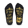 Drôle si vous pouvez lire ceci apportez-moi une bière motif nouveauté Art noël cadeau humour mots chaussettes Hipster Rock Punk Club Sox ► Photo 3/6